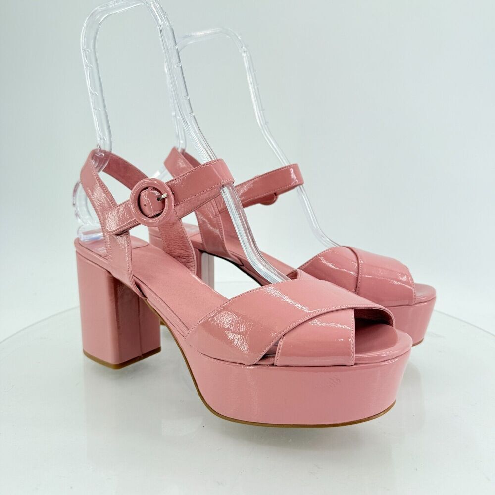 Jeffrey Campbell Blush Pink Patent Platform Sandals